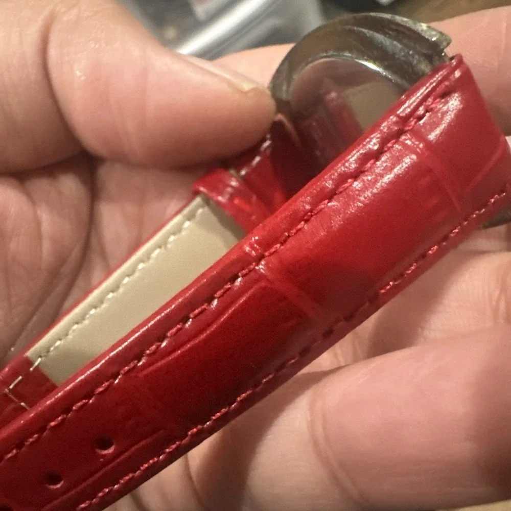 Working Vintage Sportsman Mens‎ Day Date Red Mechanical Watch Germany 34mm Fit 8